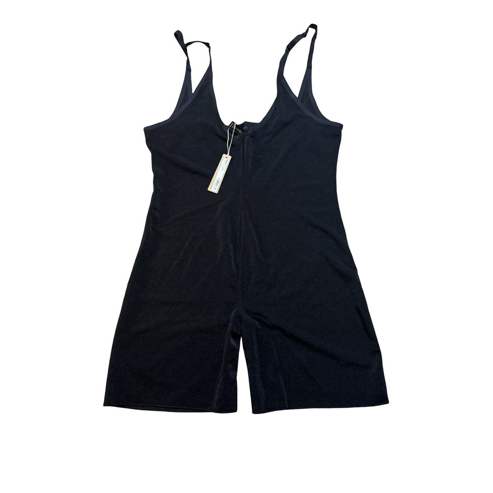 Skims Sheer Sculpt Open Bust Mid Thigh Bodysuit Onyx Black SH-BSS-0014 Womens 2X - Picture 3 of 4